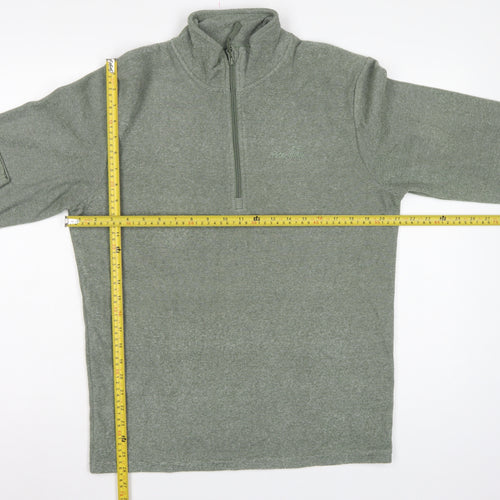 Peter Storm Men’s Green Small 1/4 Zip Fleece Sweatshirt High Neck