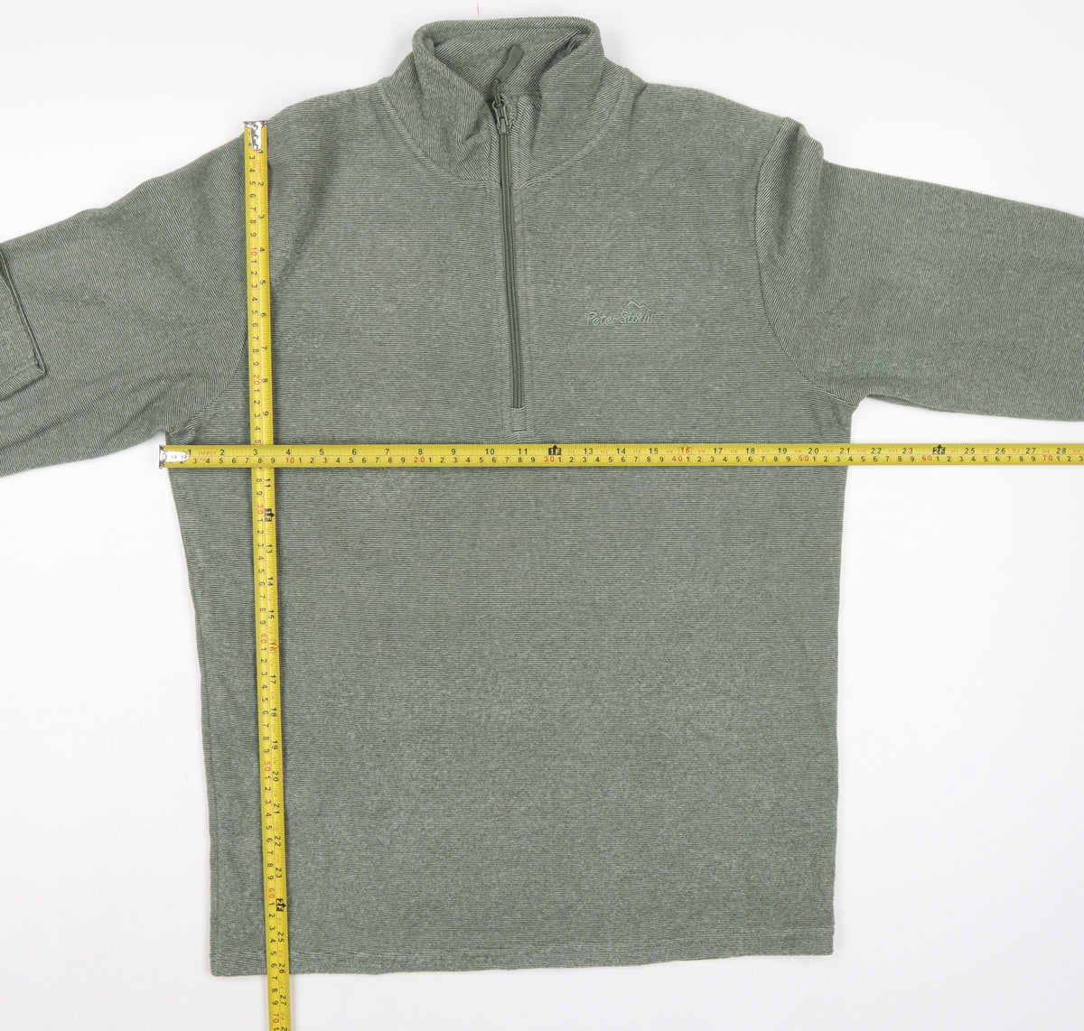 Peter Storm Men’s Green Small 1/4 Zip Fleece Sweatshirt High Neck