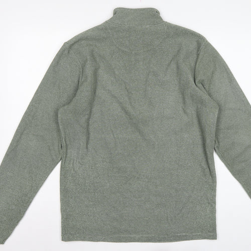 Peter Storm Men’s Green Small 1/4 Zip Fleece Sweatshirt High Neck