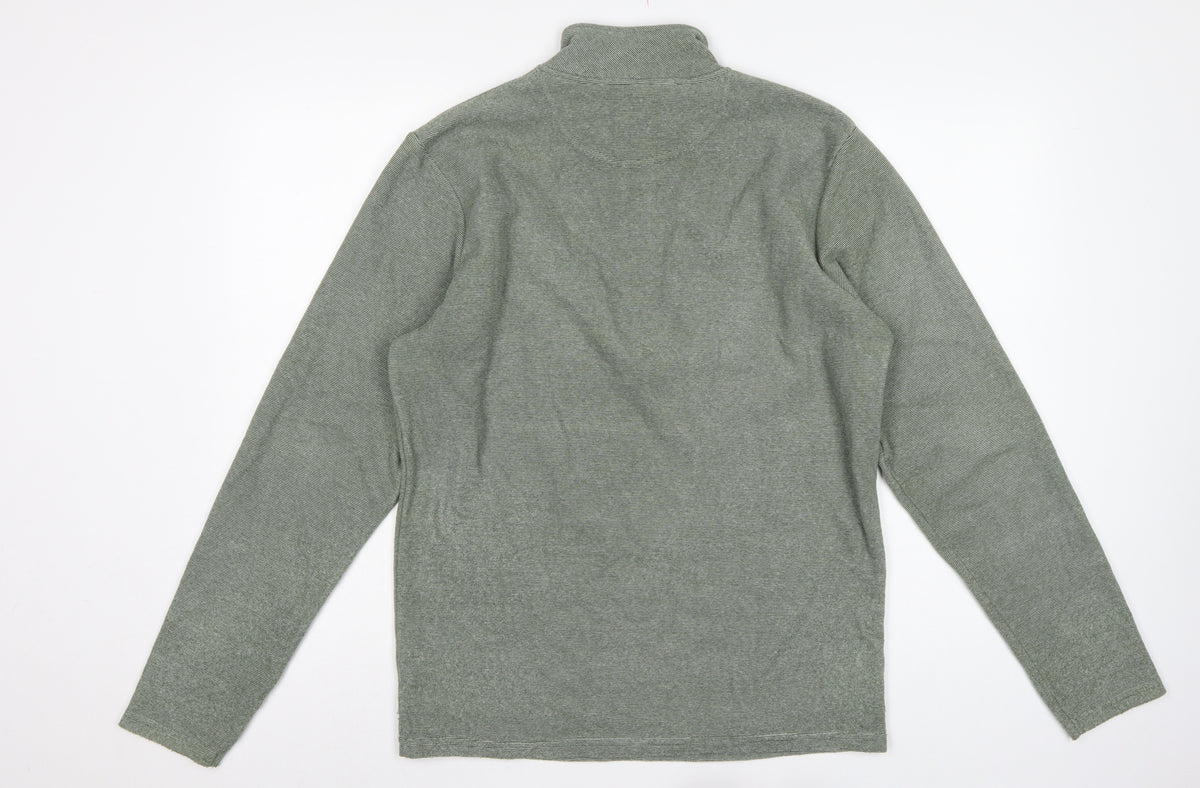 Peter Storm Men’s Green Small 1/4 Zip Fleece Sweatshirt High Neck