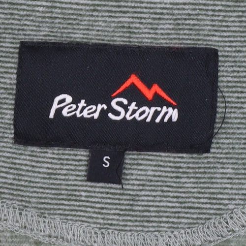 Peter Storm Men’s Green Small 1/4 Zip Fleece Sweatshirt High Neck