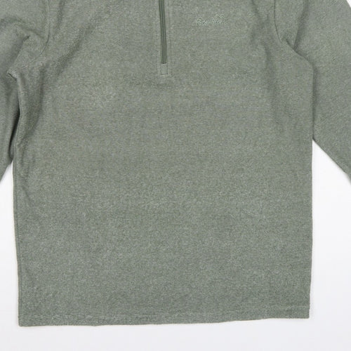 Peter Storm Men’s Green Small 1/4 Zip Fleece Sweatshirt High Neck