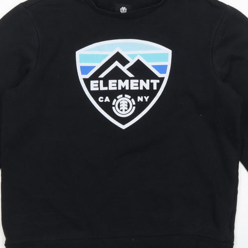 Element Men's Black M Pullover Crew Neck Graphic Logo Sweatshirt