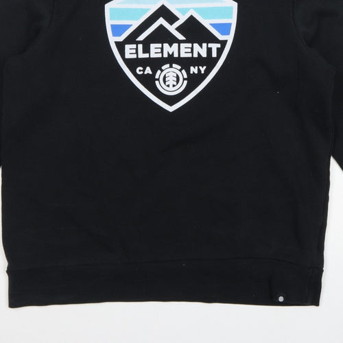 Element Men's Black M Pullover Crew Neck Graphic Logo Sweatshirt