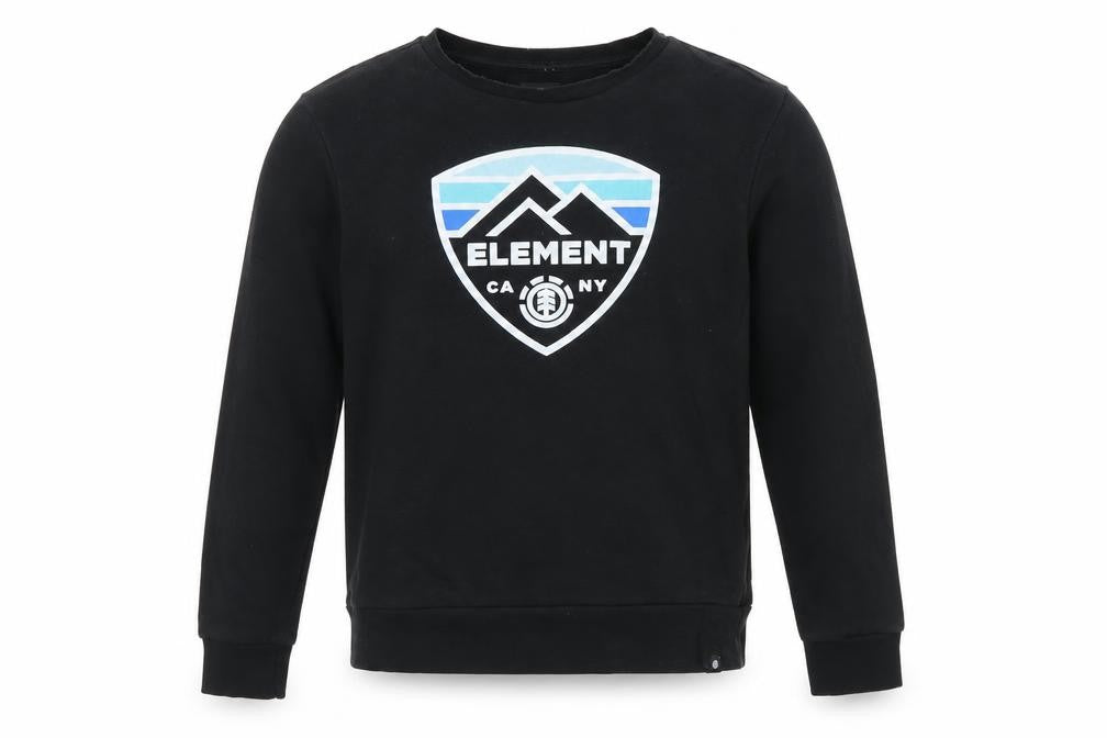 Element Men's Black M Pullover Crew Neck Graphic Logo Sweatshirt