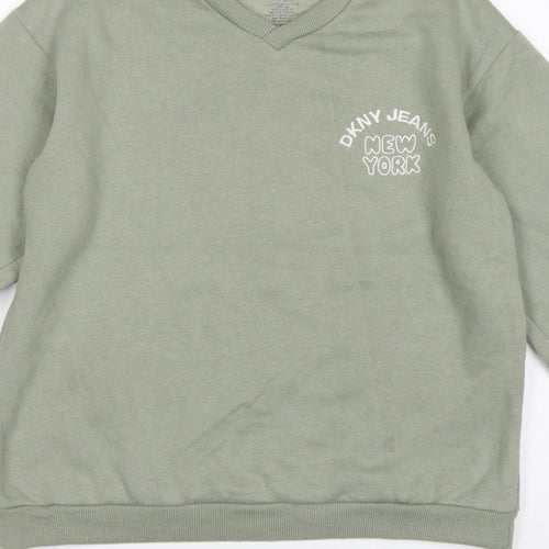 DKNY Jeans Girls Green 14 Years Pullover Sweatshirt New York Logo