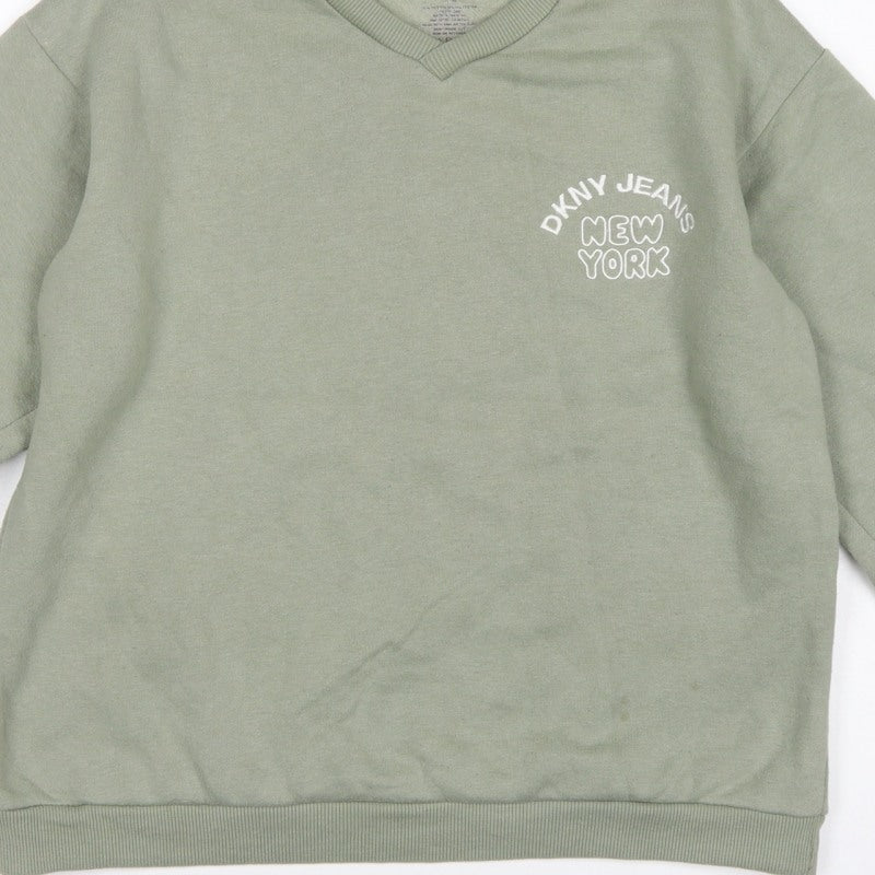 DKNY Jeans Girls Green 14 Years Pullover Sweatshirt New York Logo