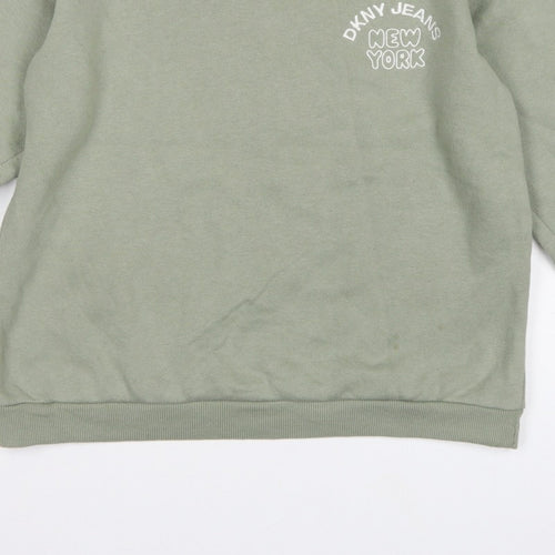 DKNY Jeans Girls Green 14 Years Pullover Sweatshirt New York Logo