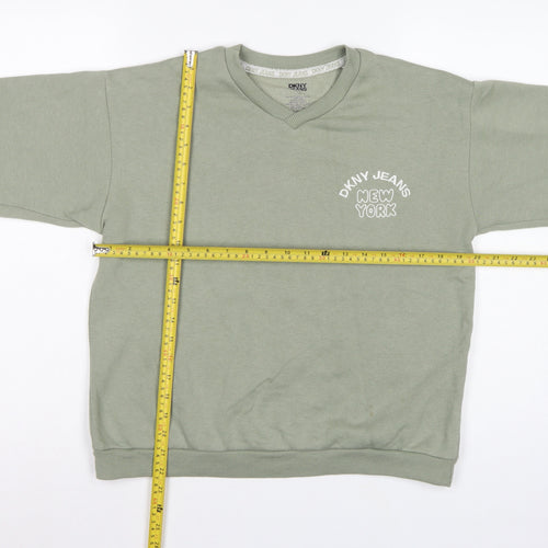 DKNY Jeans Girls Green 14 Years Pullover Sweatshirt New York Logo