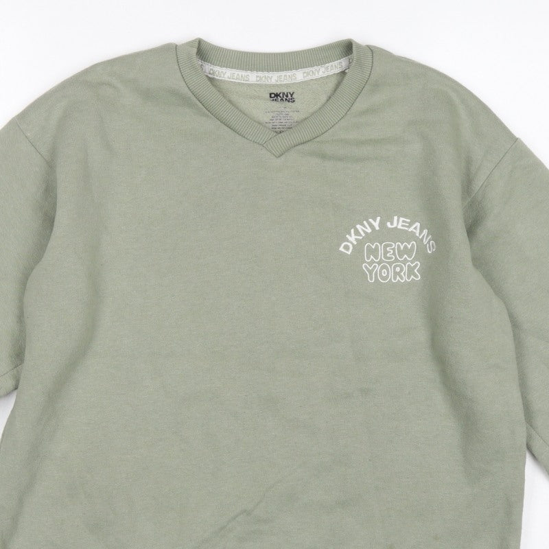 DKNY Jeans Girls Green 14 Years Pullover Sweatshirt New York Logo