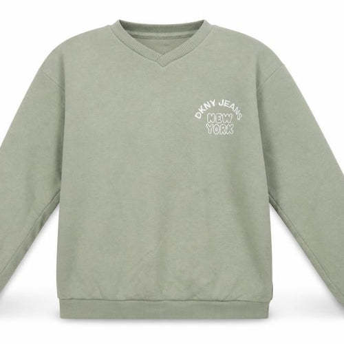 DKNY Jeans Girls Green 14 Years Pullover Sweatshirt New York Logo