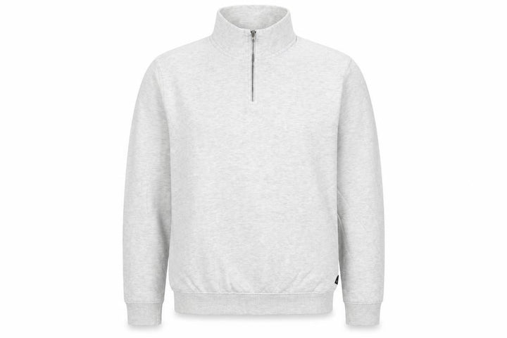 Burton Menswear Men Grey L Quarter Zip High Neck Sweatshirt