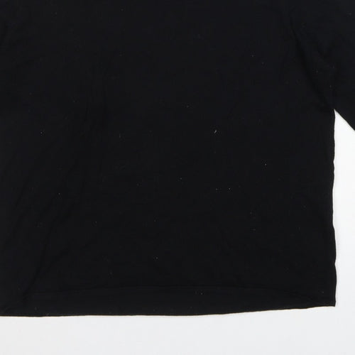 Selected Femme Women’s Black L Tencel Cotton Fine Knit Crew Neck Jumper