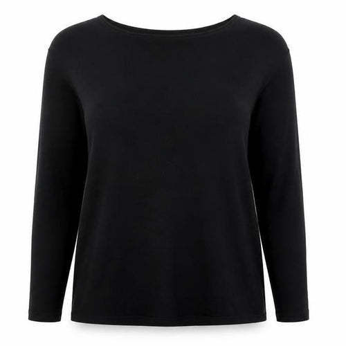 Selected Femme Women’s Black L Tencel Cotton Fine Knit Crew Neck Jumper