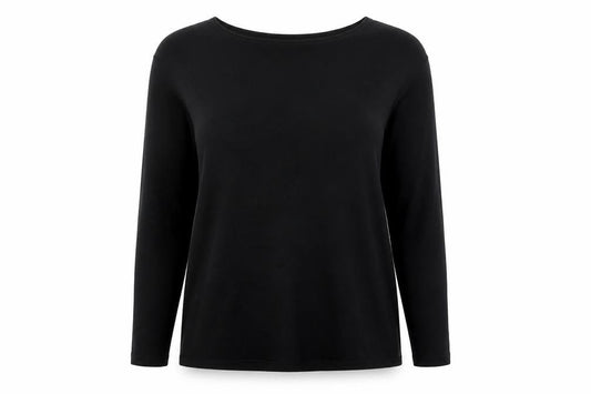 Selected Femme Women’s Black L Tencel Cotton Fine Knit Crew Neck Jumper