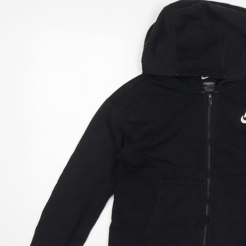 Nike Boys Black XL 13-14 Years Full Zip Hooded Hoodie Logo