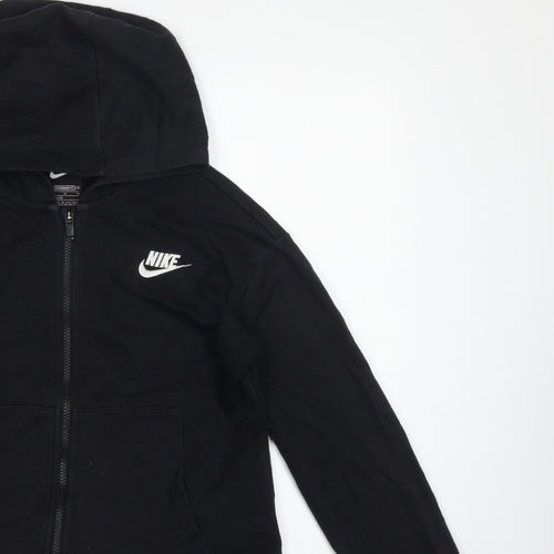 Nike Boys Black XL 13-14 Years Full Zip Hooded Hoodie Logo