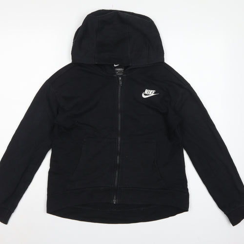 Nike Boys Black XL 13-14 Years Full Zip Hooded Hoodie Logo