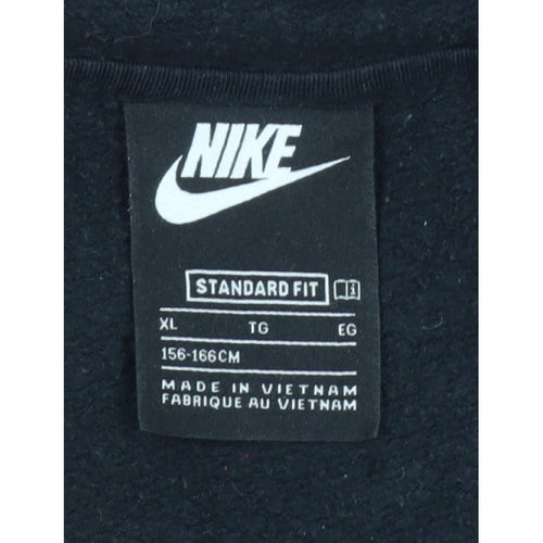 Nike Boys Black XL 13-14 Years Full Zip Hooded Hoodie Logo