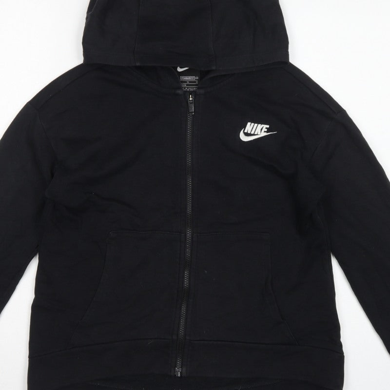Nike Boys Black XL 13-14 Years Full Zip Hooded Hoodie Logo