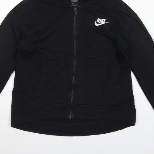 Nike Boys Black XL 13-14 Years Full Zip Hooded Hoodie Logo