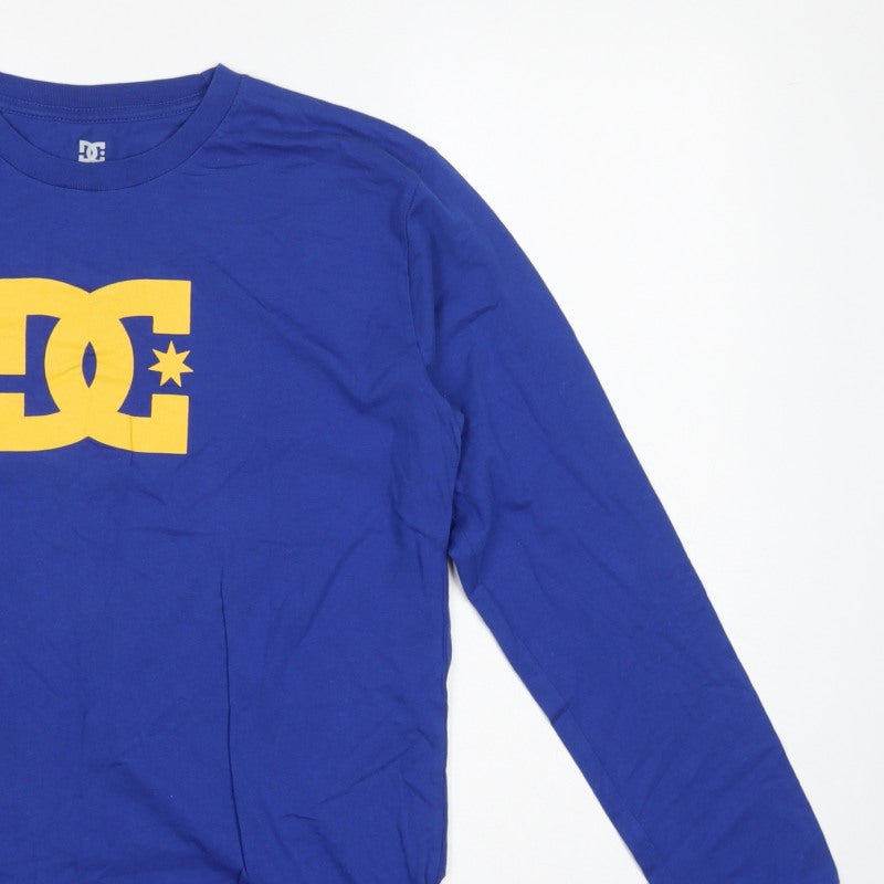 Additional view of DC boys’ blue yellow logo graphic long sleeve pyjama top age 16