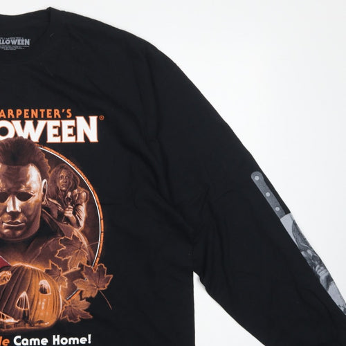 Hell On Shirts Men's Black 2XL Halloween Graphic Print Pullover Sweatshirt