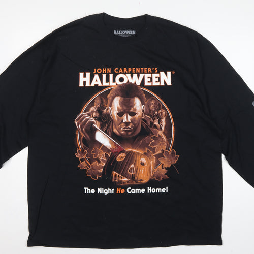 Hell On Shirts Men's Black 2XL Halloween Graphic Print Pullover Sweatshirt