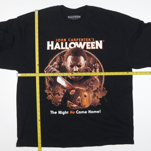 Hell On Shirts Men's Black 2XL Halloween Graphic Print Pullover Sweatshirt