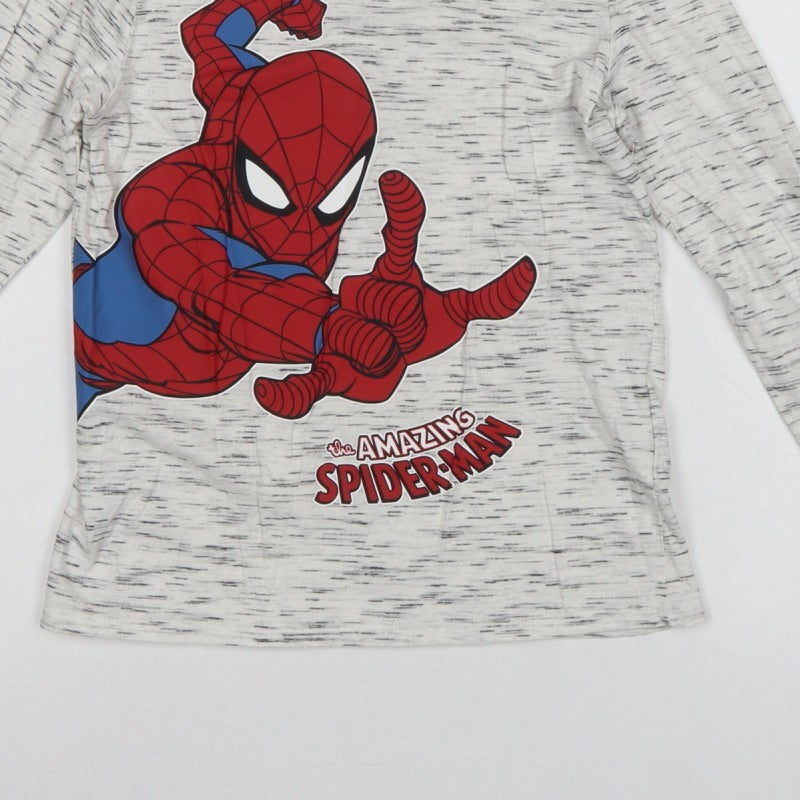 C&A Boys Grey Spider-Man Long Sleeve Pyjama Top Age 10 Years