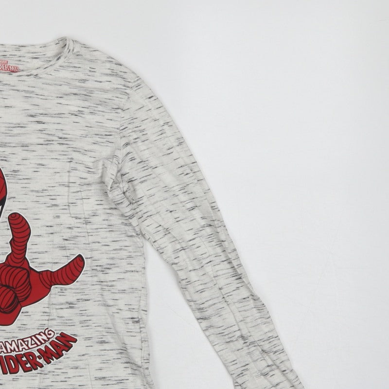 C&A Boys Grey Spider-Man Long Sleeve Pyjama Top Age 10 Years