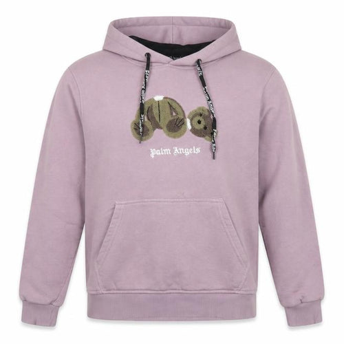 Palm Angels Women’s Pink XL Pullover Hoodie Embroidered Logo