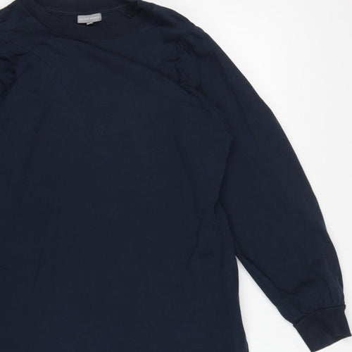 Oliver Bonas Women Blue UK 12 Jumper Dress Long Sleeve Cotton