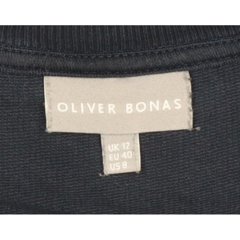Oliver Bonas Women Blue UK 12 Jumper Dress Long Sleeve Cotton