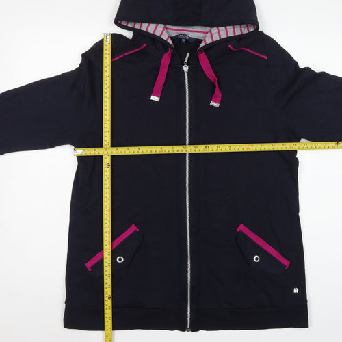 Maine New England Womens Blue Size 18 Full Zip Cotton Hoodie