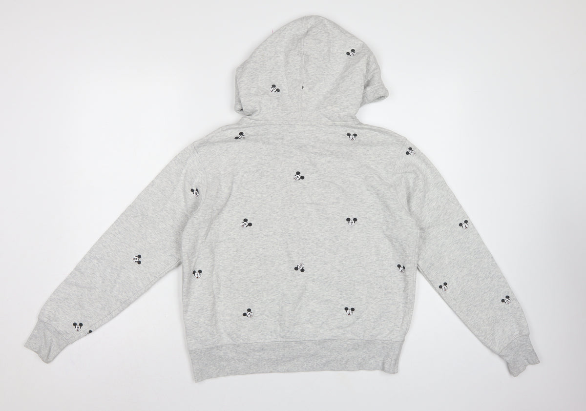 Brand and care label for H&M L.O.G.G. Women Grey S Mickey Mouse Hooded Pullover Sweatshirt