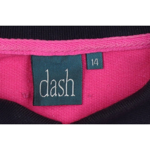 Dash Women’s Pink UK 14 Floral Collared Pullover Sweatshirt