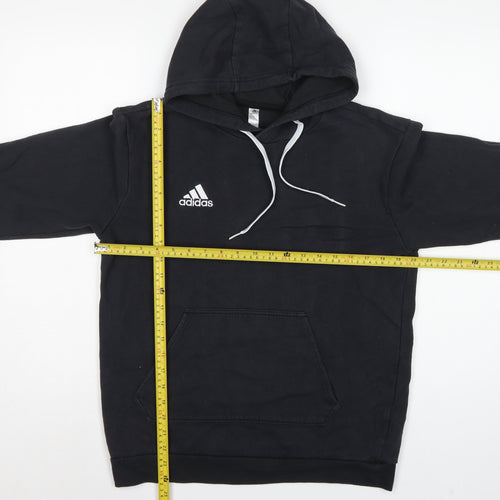 adidas Men’s Black S Pullover Hoodie Logo Sports Fleece