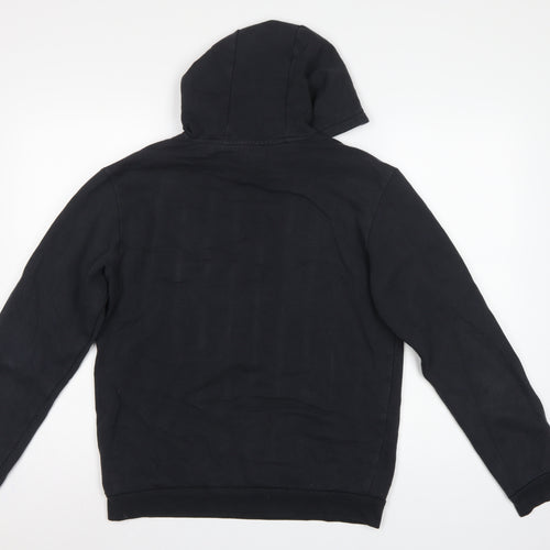 adidas Men’s Black S Pullover Hoodie Logo Sports Fleece