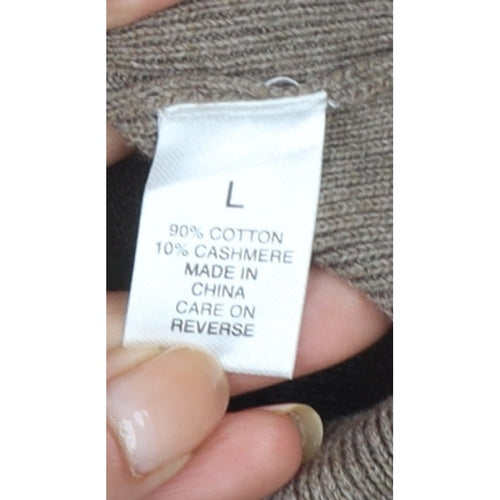 Elizabeth Emanuel Women’s Brown UK 14 Cotton Cashmere Balloon Sleeve Cardigan