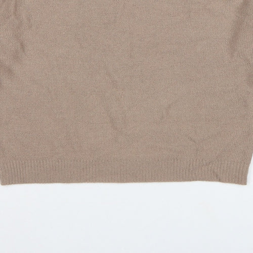 Brave Soul Women's Beige S Crew Neck Knit Pullover Jumper