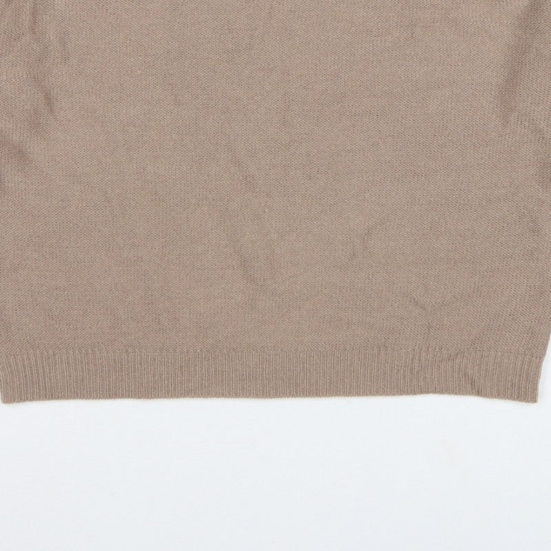 Brave Soul Women's Beige S Crew Neck Knit Pullover Jumper