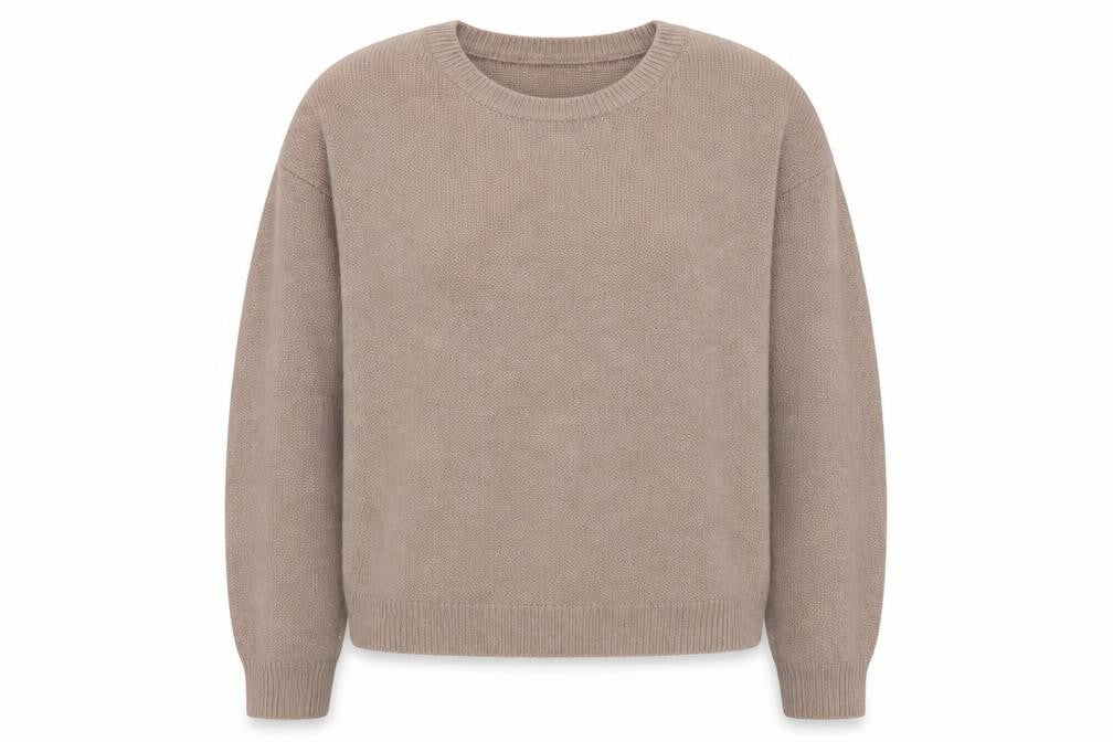 Brave Soul Women's Beige S Crew Neck Knit Pullover Jumper