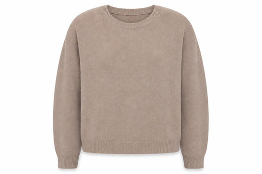 Brave Soul Women's Beige S Crew Neck Knit Pullover Jumper