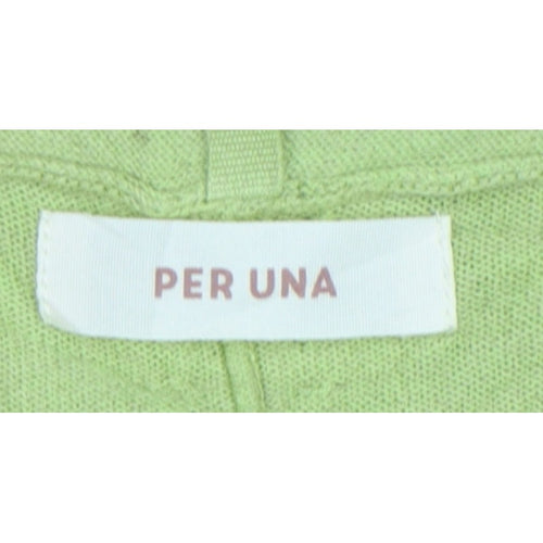 Per Una Women Green Linen Lyocell V-Neck Button Cardigan Size S