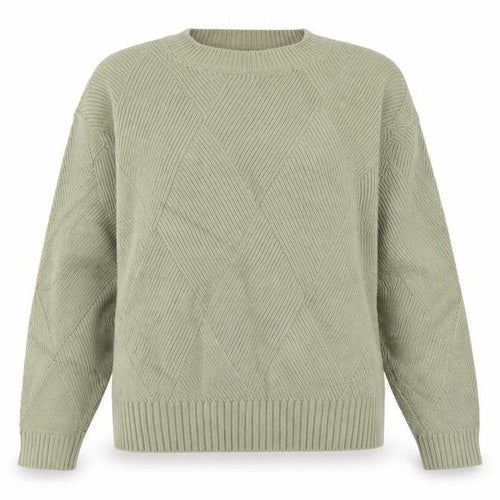 Marks and Spencer Women’s Green S Geometric Knit Crew Neck Jumper