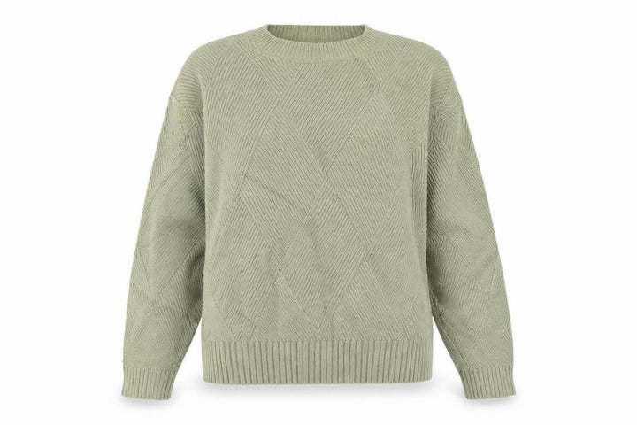 Marks and Spencer Women’s Green S Geometric Knit Crew Neck Jumper