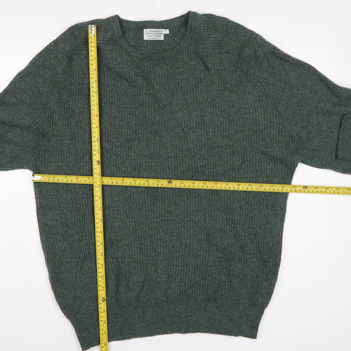 Pakeman Catto & Carter Men’s Green L Pure Wool Crew Neck Jumper