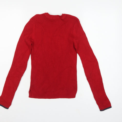 Polo Jeans Ralph Lauren Women Red S USA Flag Rib Knit Jumper