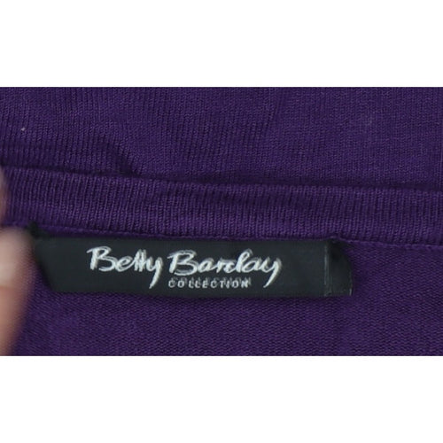 Betty Barclay Women’s Purple UK 12 Button Bell Sleeve Cardigan